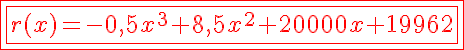 5$\red{\fbox{\fbox{r(x)=-0,5x^3+8,5x^2+20000x+19962}}}
